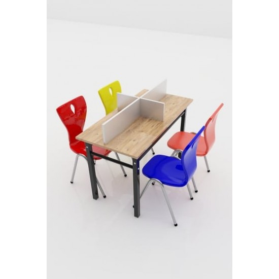 ERSAN OFİS Birli Tek Yüzlü Ahşaplı Kütüphane Sistemi